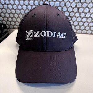 Zodiac Hat Cap Spellout Black Fitted l / XL‎ Stretch Embroidered OGIO